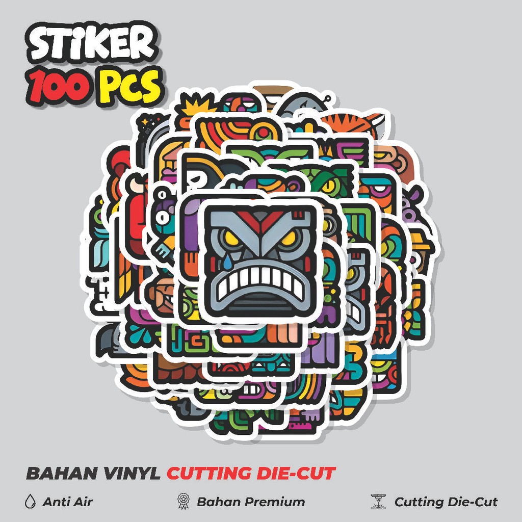 

Terbaru! 50 pcs Stiker Aztec Series Dekorasi Lucu Kreatif untuk Notebook, Skateboard, HP