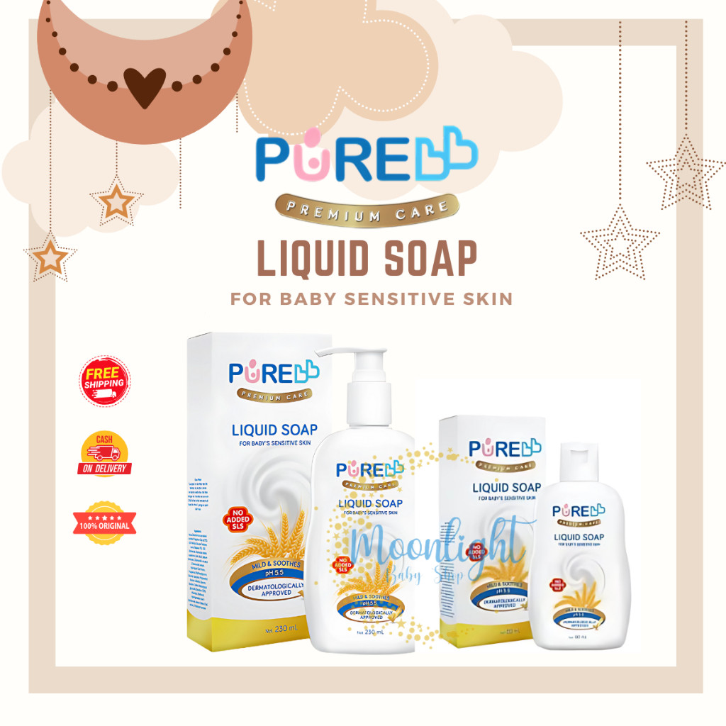 PURE Baby Bath Liquid Soap Sensitive Skin Sabun Bayi untuk Kulit Sensitif PURE BB