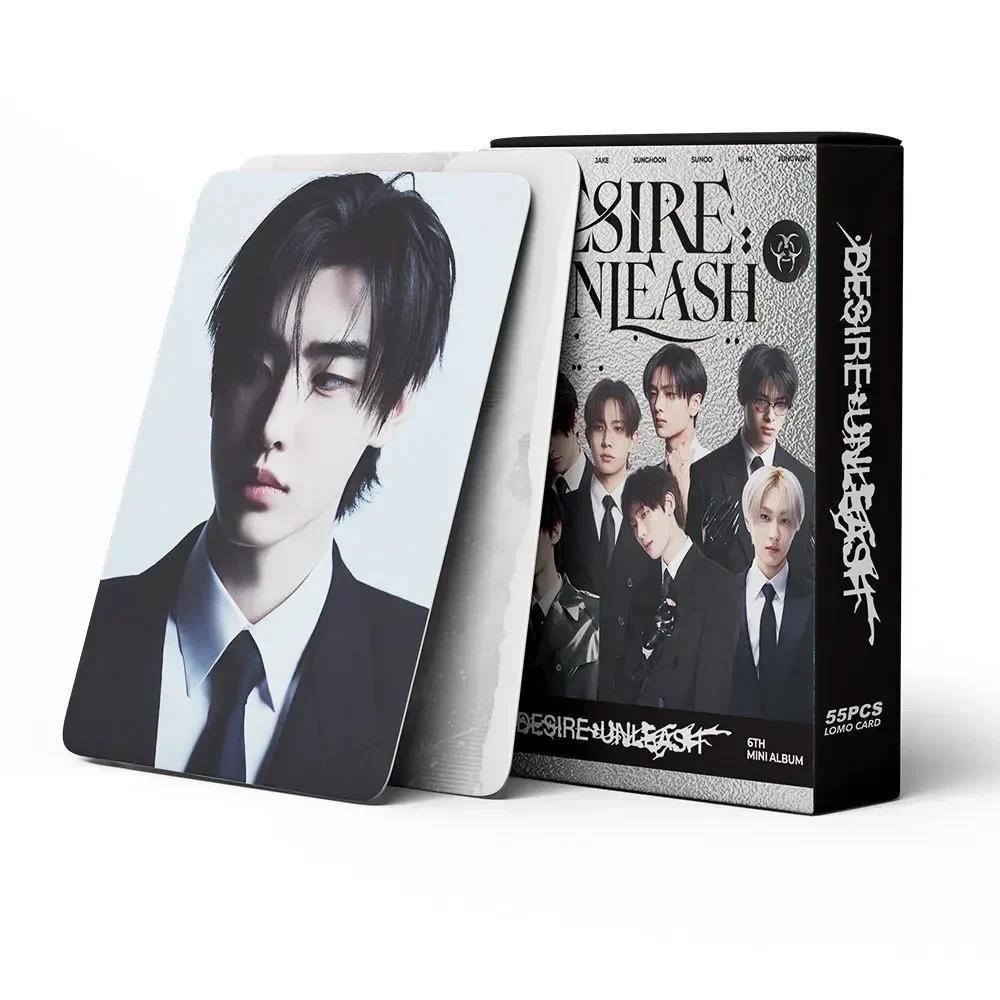 

55pcs EN 6TH MINI ALBUM DESIRE UNLEASH Collectible LOMO Cards E Group Small Cards HD Photo Cards Fan Collectible Cards
