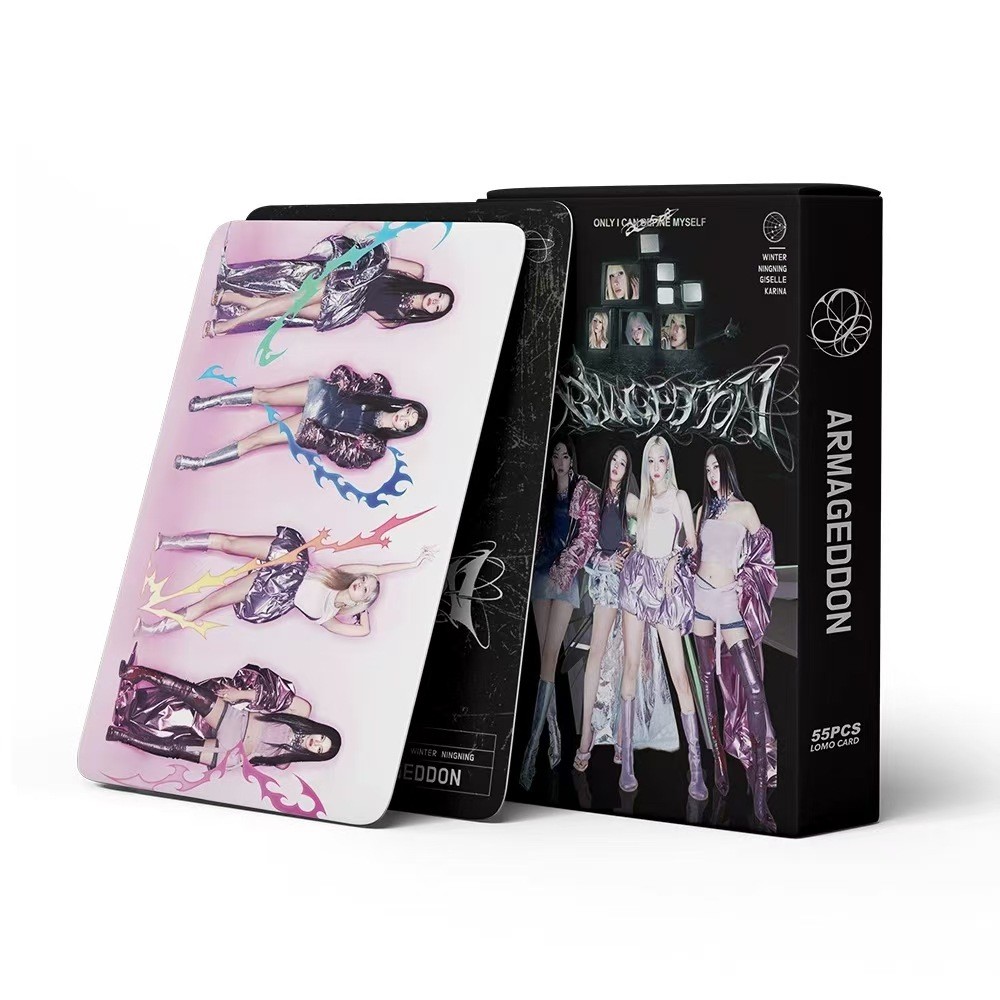 

55Pcs Idol Girl Group New Album Armageddon Lomo Card HD Printed Photocards NINGNING WINTER KARINA GISELLE Fans Gifts