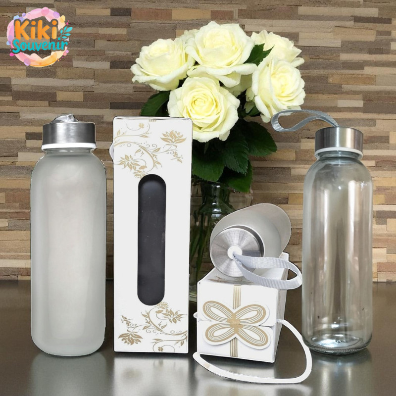 Botol Souvenir Botol Doff tumblr Botol Minum Kaca 420 ml Souvenir Pernikahan