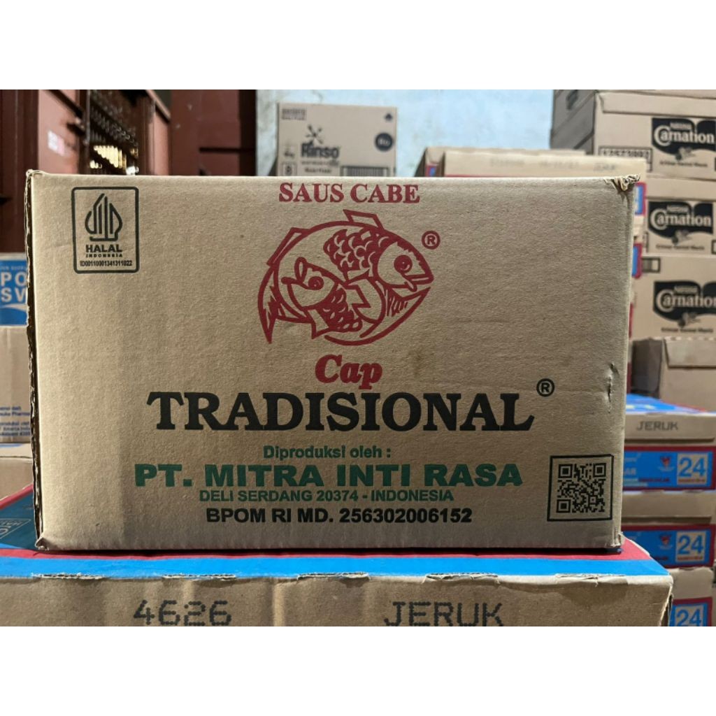 

Saus cabe Tradisional cap ikan 625gr @ 20bks / 1 Dus