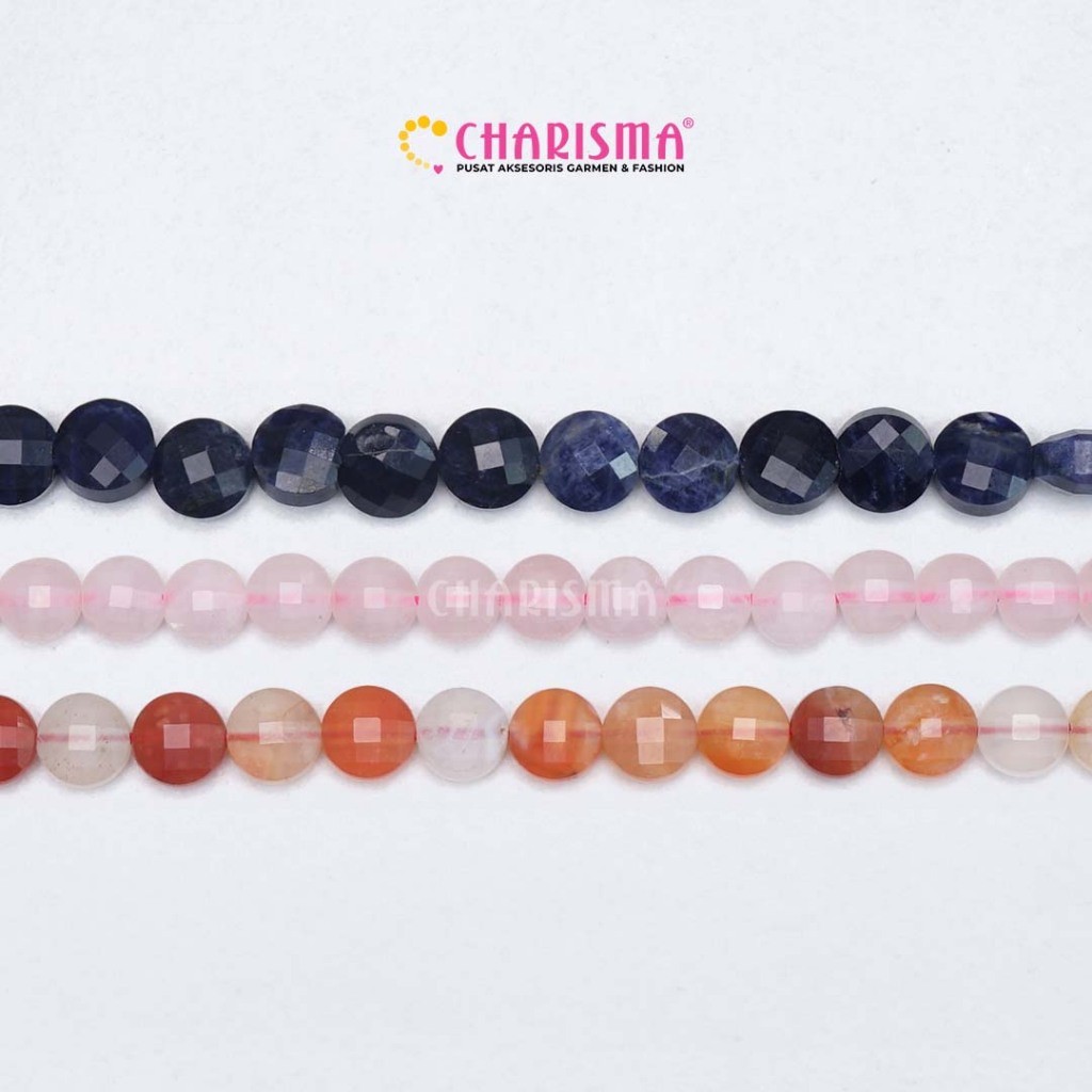 Charisma Mote Batu Natural Stone  - Batu Pecah / Natural Stone 6mm / Harga Per String