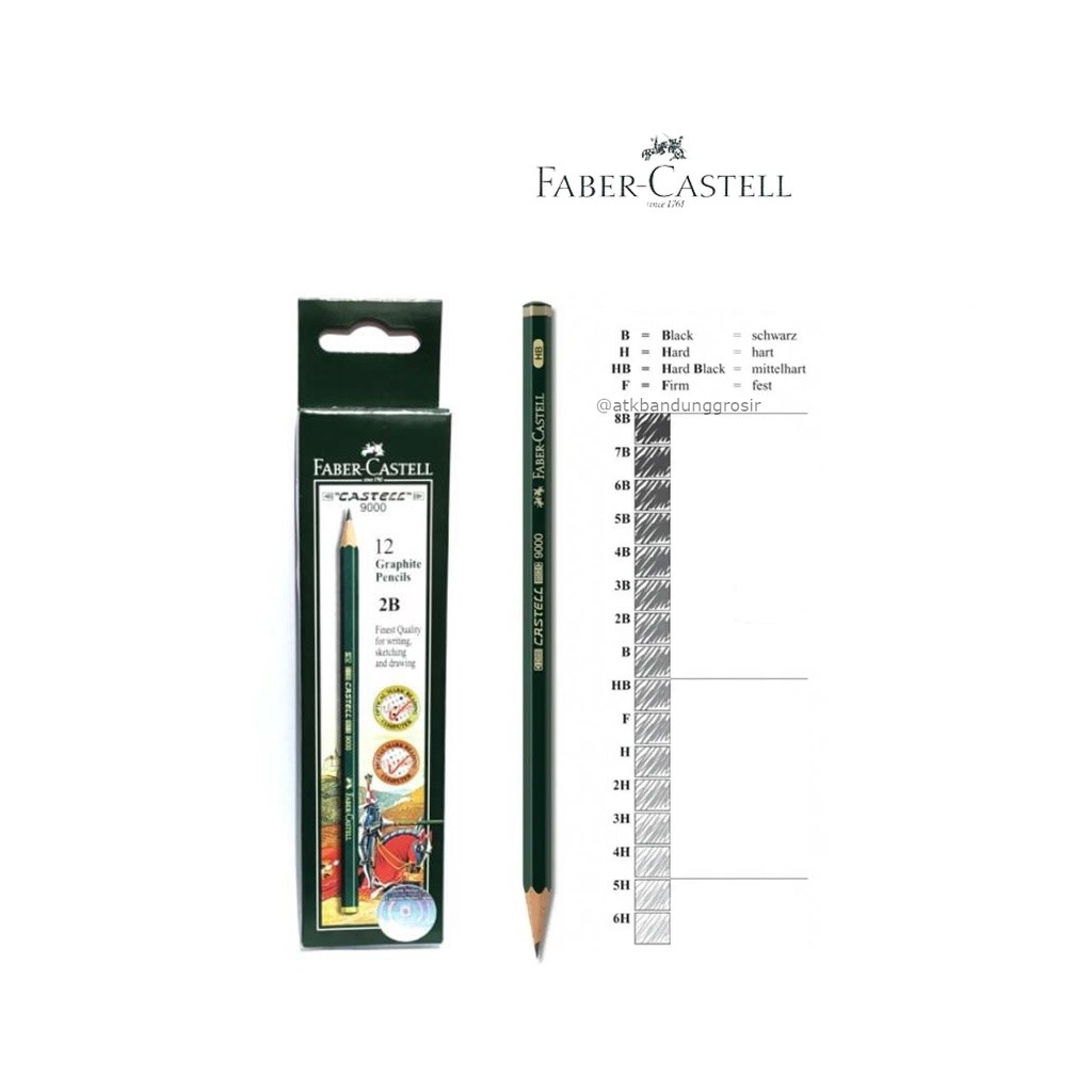 

Pensil Faber Castell 9000 HB 2B 6H 3H 7B 6B H 8B 5B B 3B 2H F 4B Pensil Ujian Sketsa PROMO