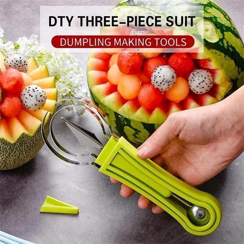 1PC Fruit cutting artifact Fruit cutting tool Melon carving flower knife tool  Fruit digging spoon K