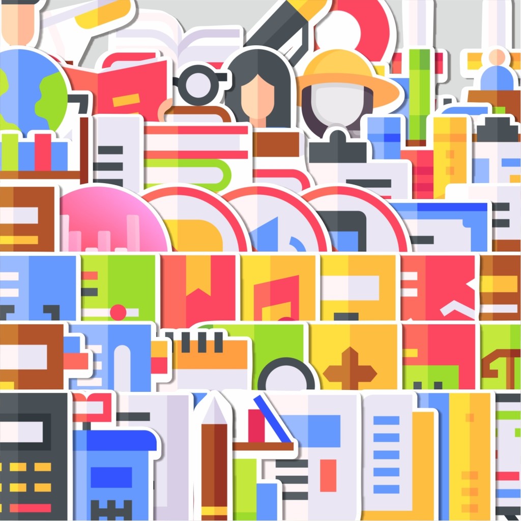

Stiker Cutting Pack Stiker Library Icon Pack Series [Seri Paket Ikon Perpustakaan] Isi 100Pcs Series Aesthetic Lucu Keren Untuk Koper Bahan Vynil