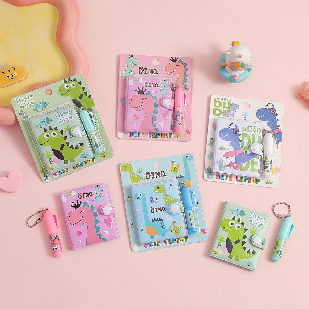 

2PC Mini Cartoon Animation Notebook Ball Pen Set for Girls Gift School Student Stationery Diary Book