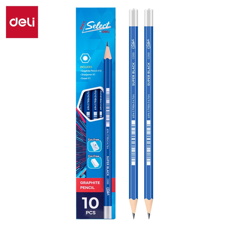 

Deli | Pensil Kayu (Graphite Pencil) i Select Isi 10 pcs | HB | EC059