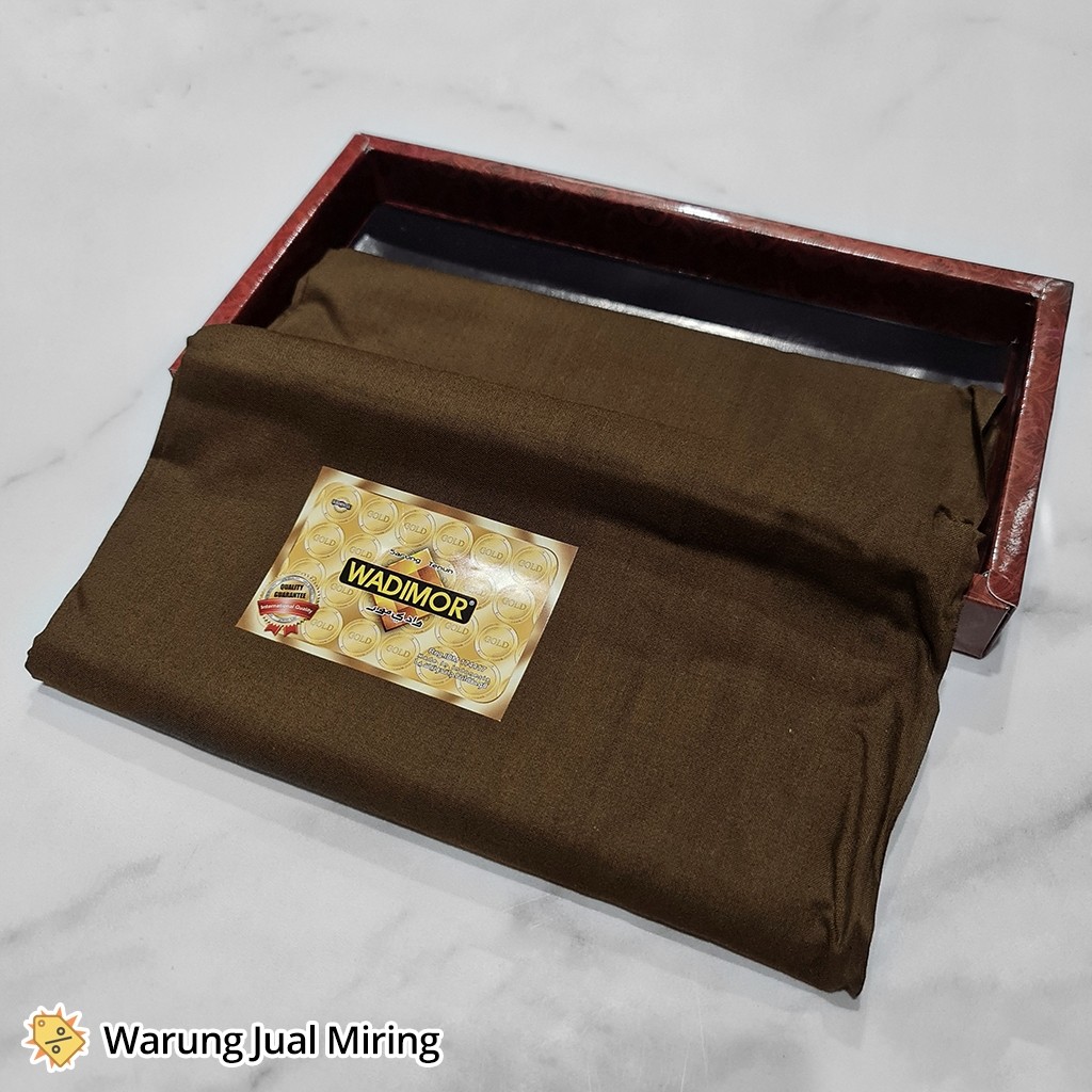 Sarung WADIMOR Hitam Putih Polos Premium Original Dewasa Anak Grosir Kain Samping Tumpal Sholat Sant