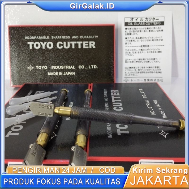 pisau potong kaca toyo tc 90 asli jepang pisau pemotong kaca alat potong kaca alat pemotong kaca ori