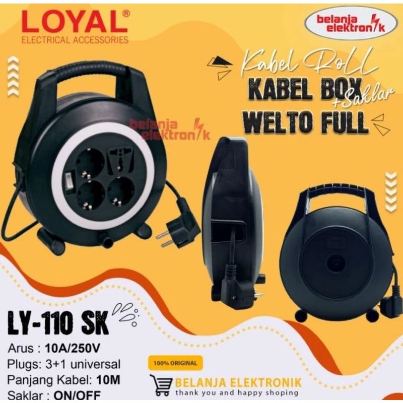 Kabel Box Kabel Roll 10Mtr/15Mtr SNI Welto LOYAL Yunior