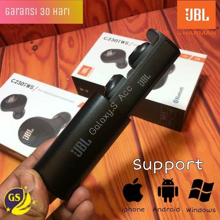 HEADSET BLUETOOTH JBL C230 TWS EARPHONE WIRELESS EARBUDS TOUCH C 230 - Hitam
