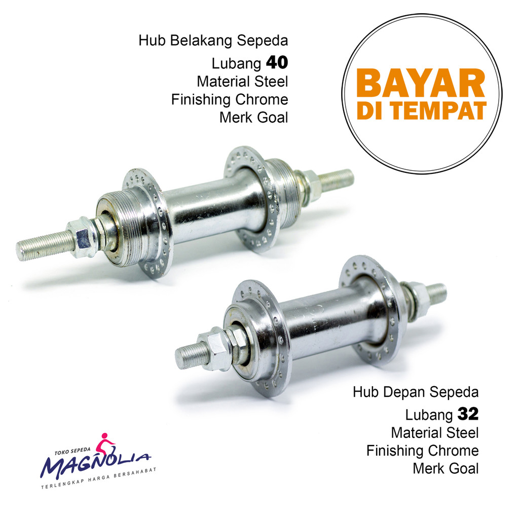 Hub Bos Depan Belakang Sepeda Kebo Jengki Onthel Jadul Lubang 32-40