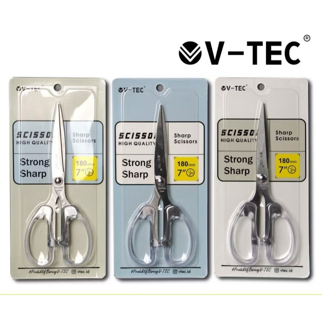 

V-TEC Gunting Stainless /Gunting Tajam Serbaguna 4.8” 5.8” 7”/ Strong & Sharp Scissors