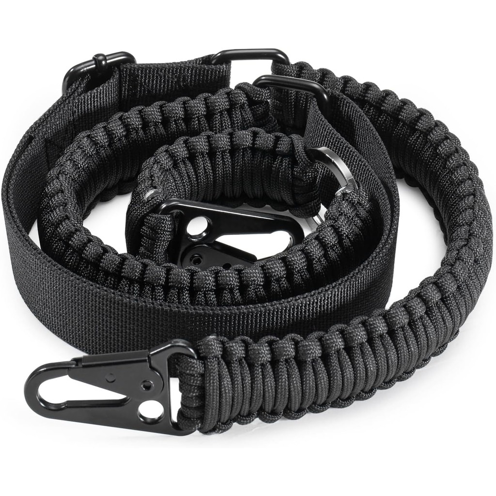 

Two Point Paracord Sling,Non-slip hunting gun sling, metal buckle rifle leash