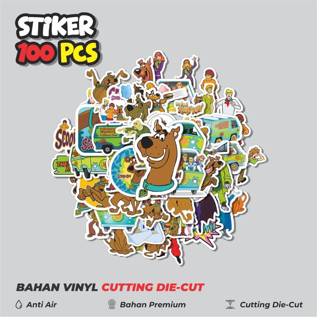 

Terbaru! 50 pcs Stiker Warner Bros Series Scooby Doo Dekorasi Lucu Kreatif untuk Notebook, Skateboard, HP
