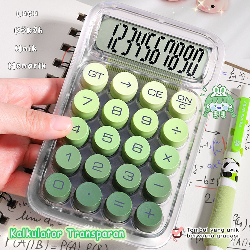 

Kalkulator Transparan Aesthetic HD 10 Digit – Model Unik, Mini & Portable, Cocok untuk Pelajar/Kantor