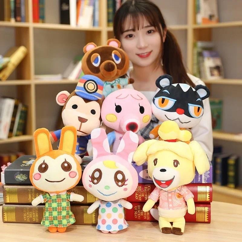 Colorful Animal Crossing Plush Stuffed Dolls Nook Porter Bunnie Marina Flora rissy Tasha Plushies Ki