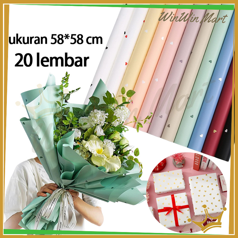 

WWM Love Pattern Paper / Cellophane / Florist Paper / Kertas Buket Bunga / Wrapping Wrapper / Kertas Kado Ecer