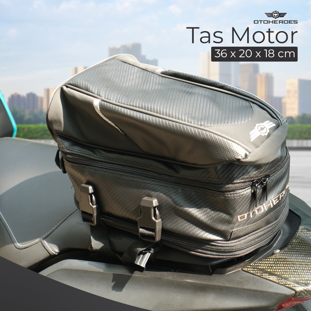 Tas Motor Anti Air - Tas Motor Sport Touring - Back Seat Bag Motor - Saddle Bag Motor Kulit Sintetis