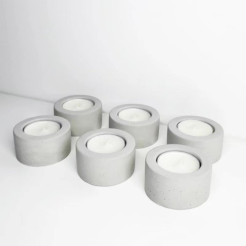 

Concrete Candle Jar Silicone Mold DIY Handmade Fragrance Candle Wax Storage Box Cement Plaster Silicone Mold Candle Making