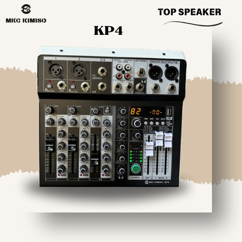 KP4 Audio Mixer 4 Channel Support Bluetooth Bluetooth USB