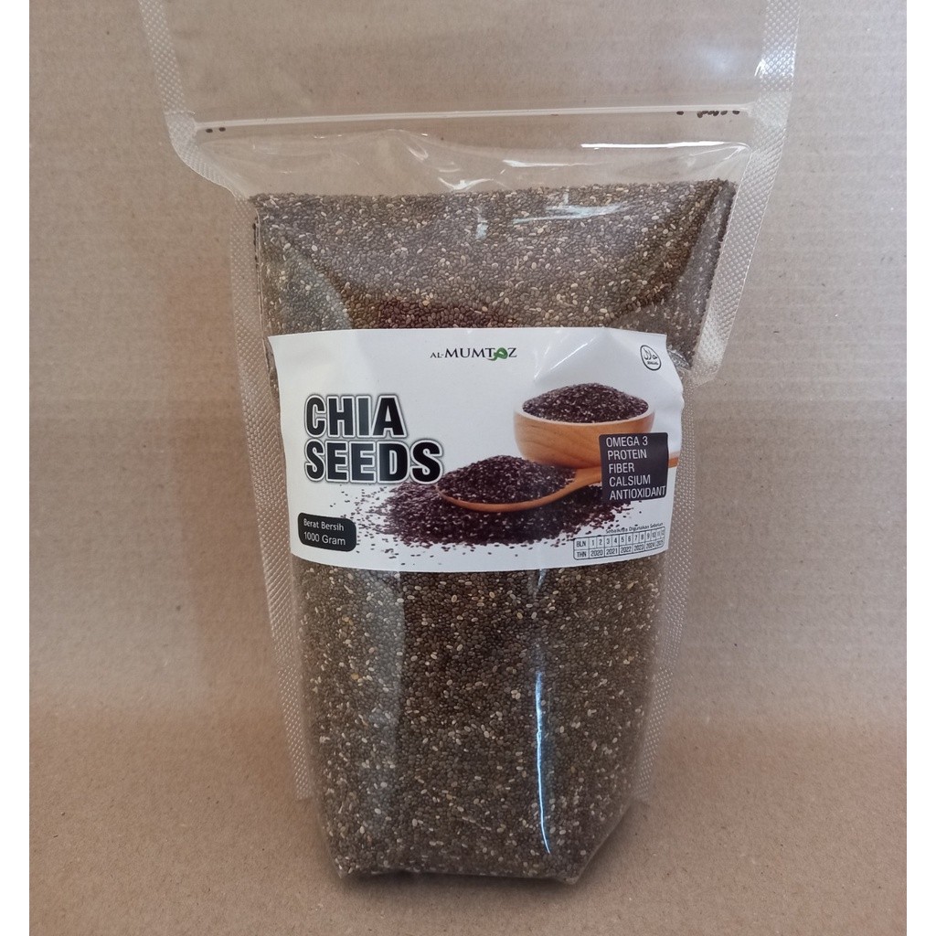 

Chia Seed 1 kg Organic Black Premium Biji chia 1kg Chiaseeds AlMumtaz kilo kiloan