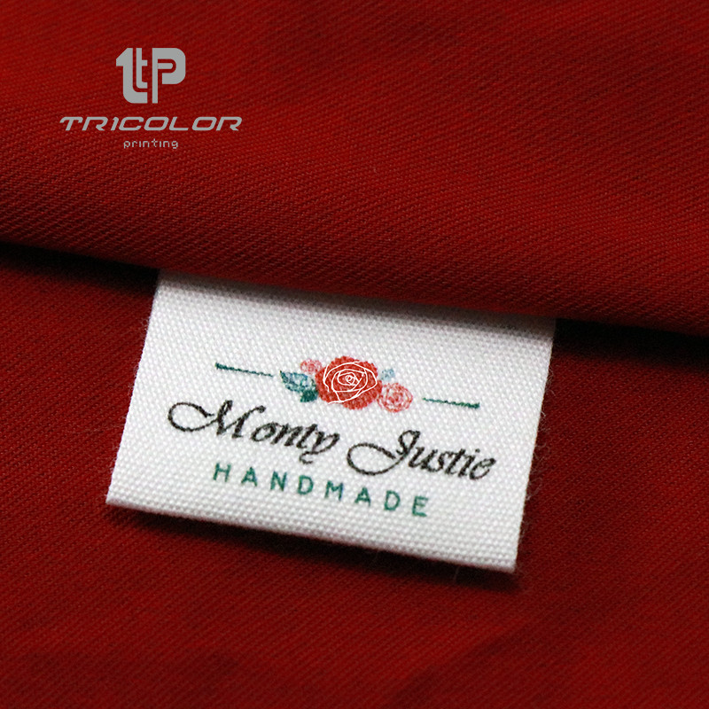 

30x60mm Custom White 100% cotton label, custom brand label, custom clothing label, cotton ribbon label, custom washable label