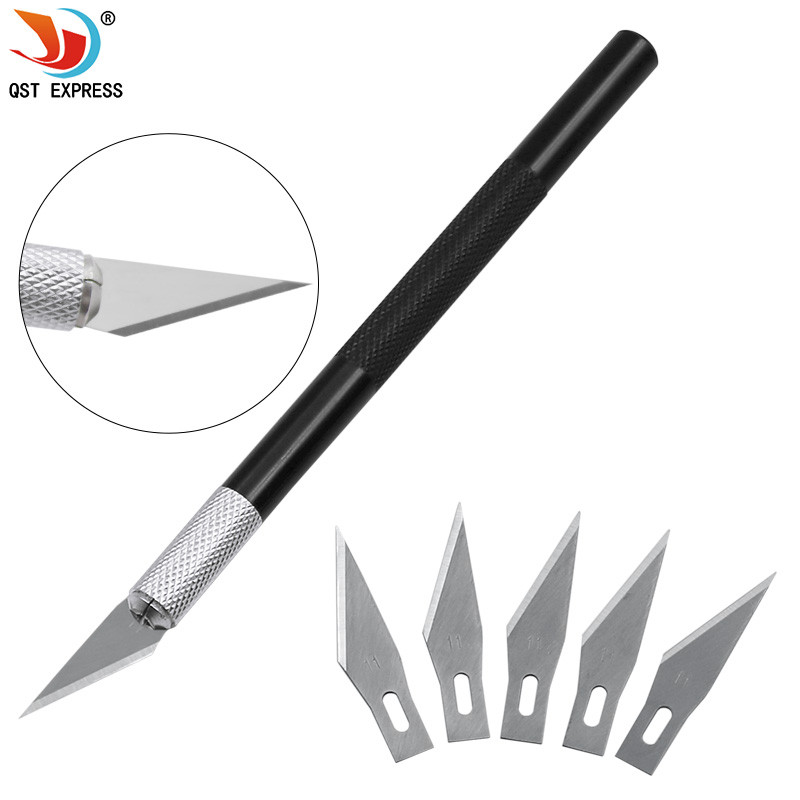 

1 Set Precision Hobby Knife Metal Handle With Blades For Arts Wood Carving Tools Crafts Phone PCB Repair Multi DIY Hand Tools