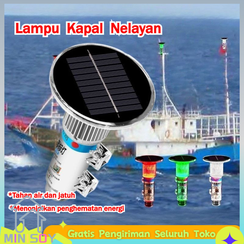 【COD】Lampu Torpedo Bertenaga Surya Lampu Jaring Lampu Kapal Nelayan Lampu Penanda Laut Tanda Peringa