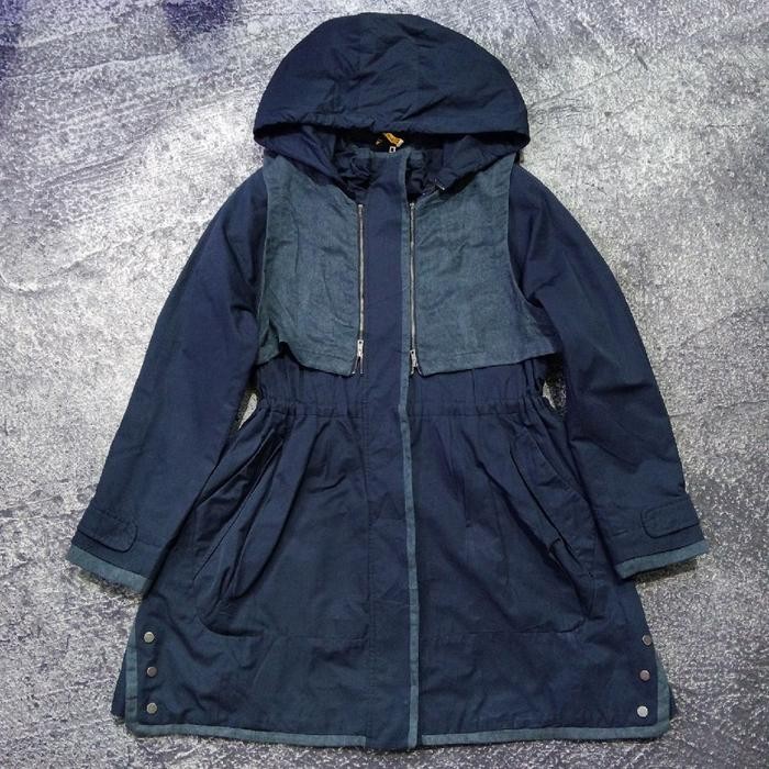 Jaket parka outdoor SJ WANI navy bagus size M