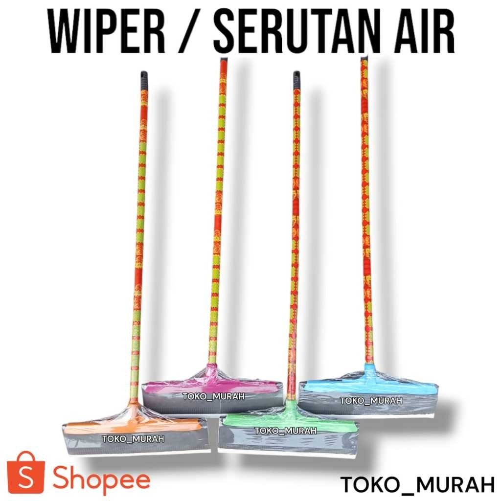 Wiper lantai pel karet gagang kayu By Nagoya Rumahku