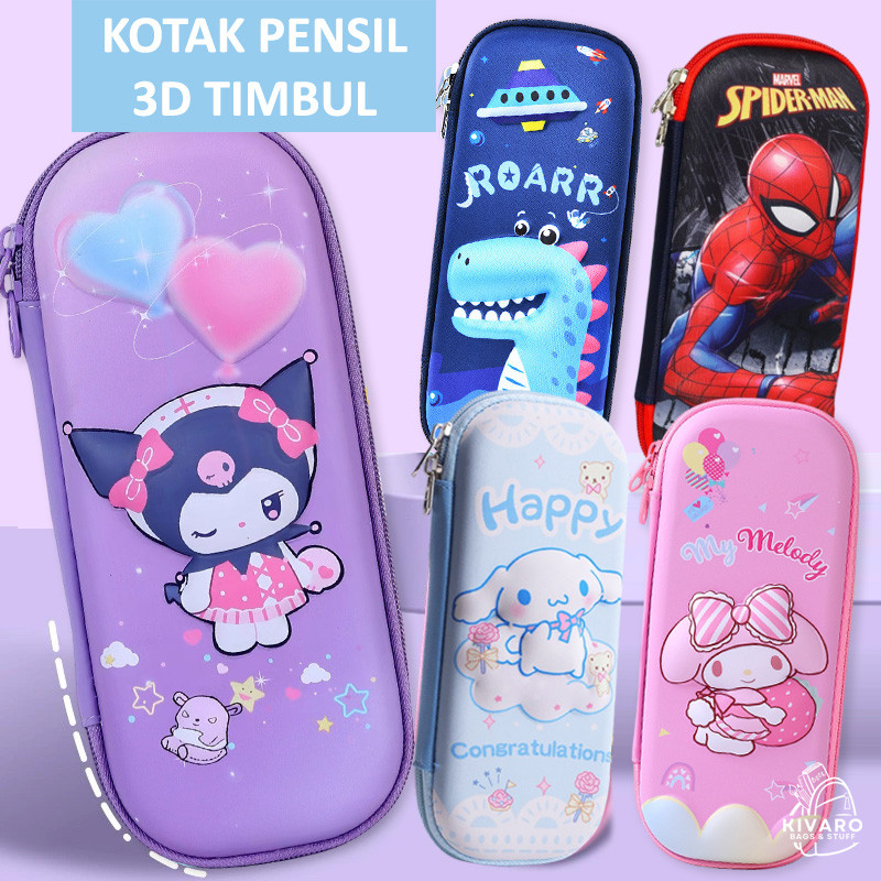 

Kotak Pensil Anak Perempuan Laki Laki Tempat Pensil Kartun 3D Timbul Motif Lucu | PC1 Kivaro