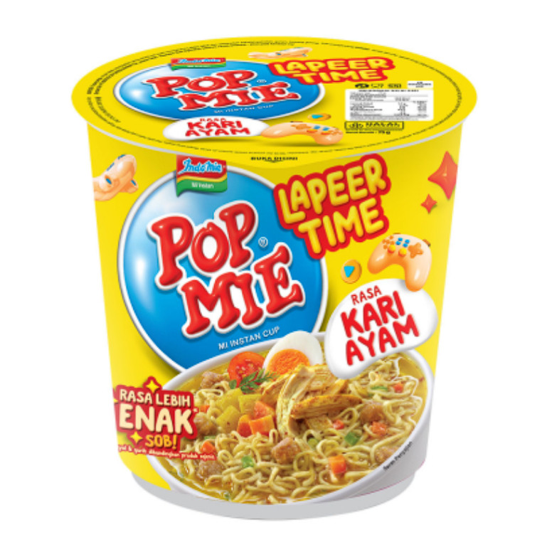 

Pop Mie Jumbo 75 gr Mie Instan Kemasan Cup Rasa kari Ayam