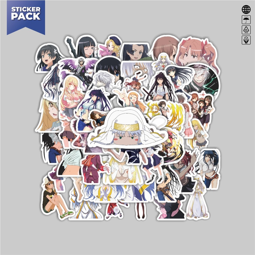 

[100PCS]Stiker Pack Stiker Anime Series Certain Magical Index Character Mix Aesthetic Vinyl Anti Air Dekorasi Sticker Laptop Buku Journal Koper Helm Casing HP Gitar Helm Skateboard