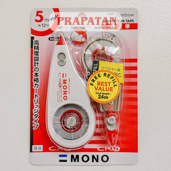 

Tombow Correction Tape CT-CR & Refill | Tip Ex Kertas - CORR+REFILL 4.2mm