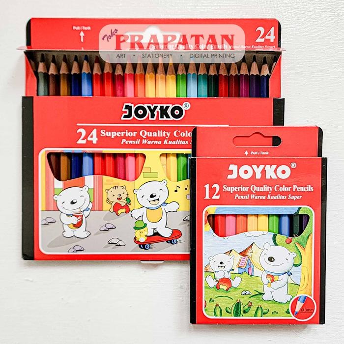 

Pensil Warna Joyko Mini Short Hexagonal Grip CP-S | Color Pencil - CP-S24