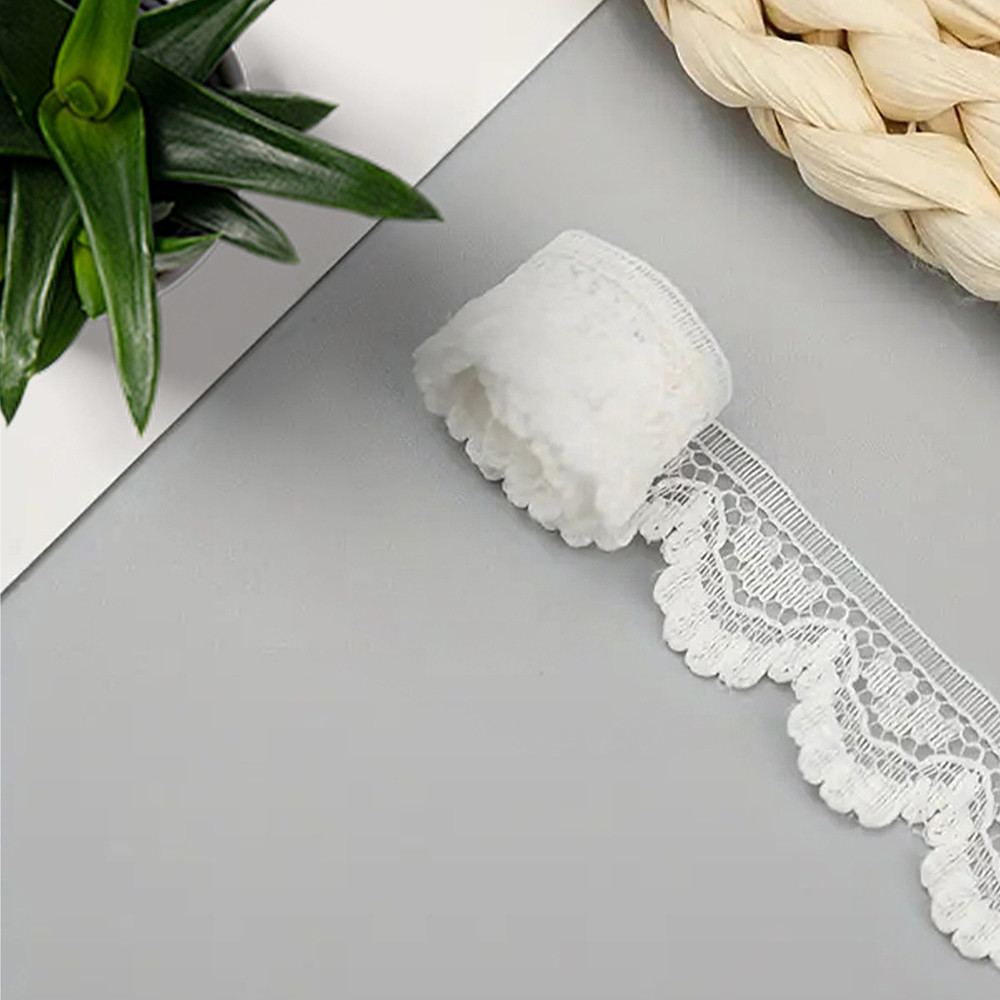 

1 roll of exquisite white lace ribbon decoration, sewing, DIY crafts, gift packaging, wedding supplies, clothing accessories, sc