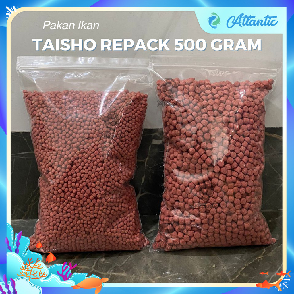 HAKOI Merah 2mm 5mm Repack 500gr Pakan Pelet Makanan Ikan Hias Koi Koki 500 Gram 2 mm 5 mm Pelet Rep