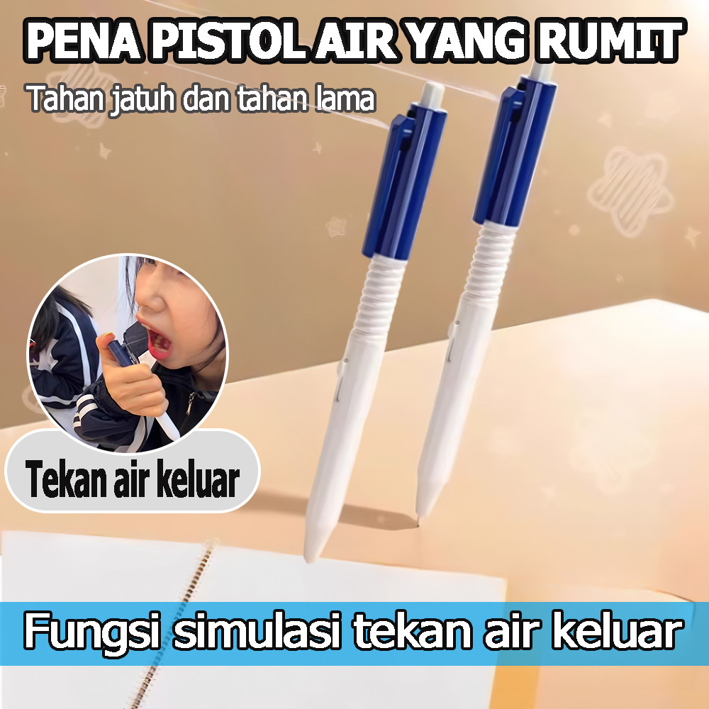 

2 In 1 Water Jet Pen Bisa Tulis Dan Prank Teman Penghilang Stres Lucu Pen Air Pistol Mainan Pena Semprot