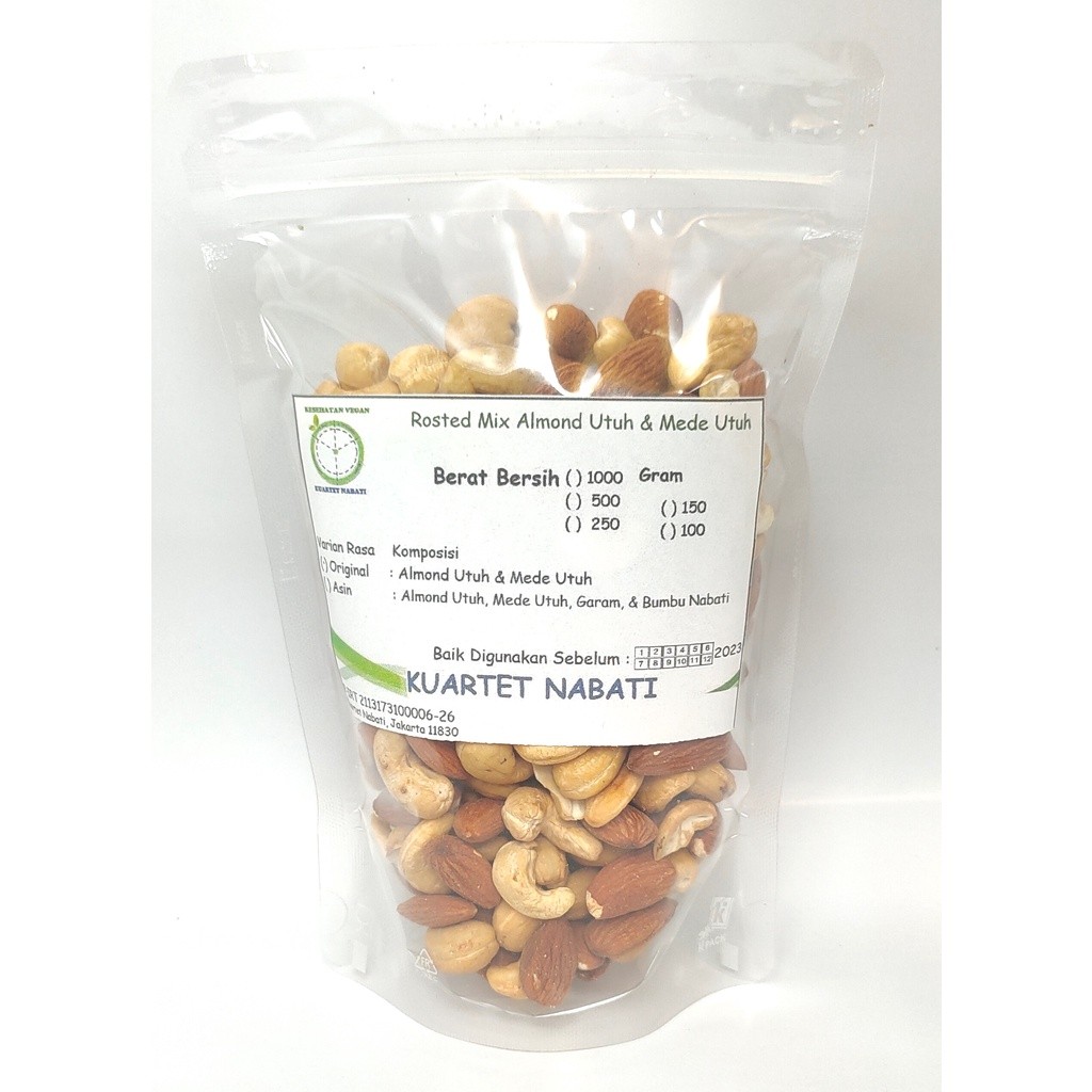 

250gr Mix Roasted Almond Utuh dan Mede / Cashew Utuh Varian Rasa Original/ Asin
