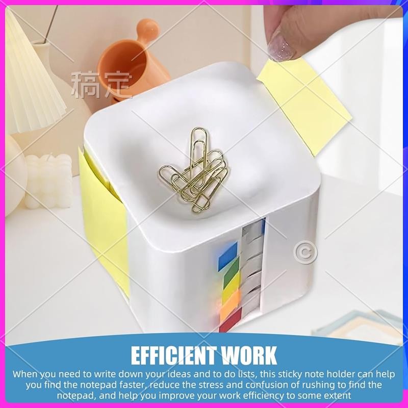 

DL-Multifunctional Sticky Note Dispenser Cube For Office Desk With Up Notes, Tabs, And Sticky Rolls
