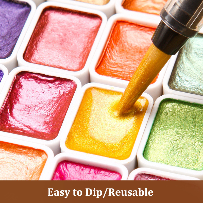 

12/20Colors Pearlescent Watercolor Pigment Pearlescent Pigment Art Glitter Drawing Graffiti Pigment School Stationery