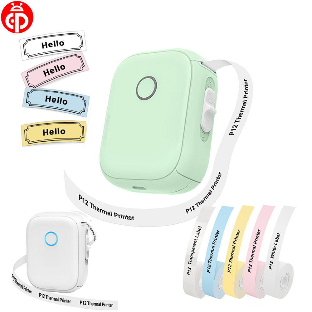 

Marklife P12 Mini Portable Printer Auto Cut Label Printer Bluetooth Adhesive Sticker DIY Label Similar As D11 D110 D101 Home New
