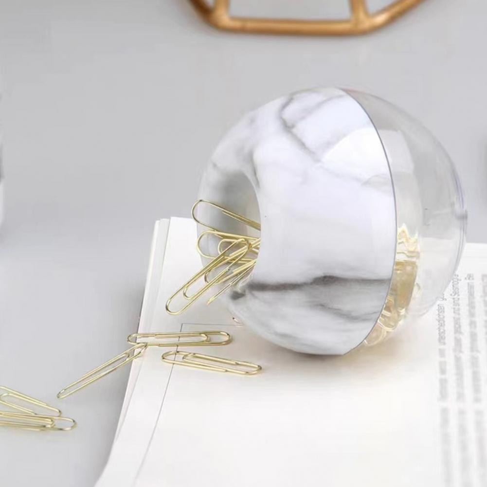 

Electroplated Paper Clip Holder Magnetic Paper Clip Dispenser Magnetic Paper Clip Holder Stylish Round Desktop for Office