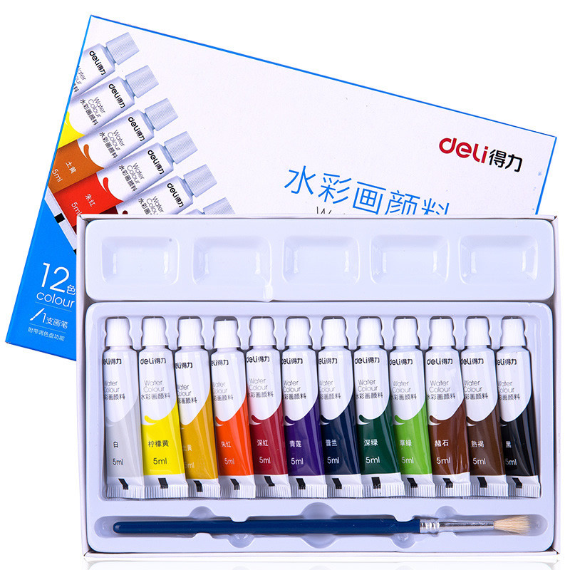 

Deli 12/18/24 Color Watercolor Pigment Brush Artist Student Portable Outdoor Painting Art Stationery School Supply Wp1
