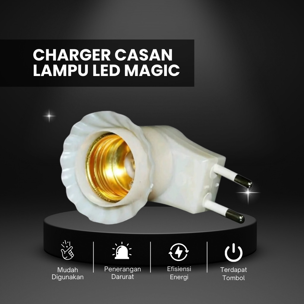 COD Charger Casan Lampu LED Pintar Magic Intelligent Emergency