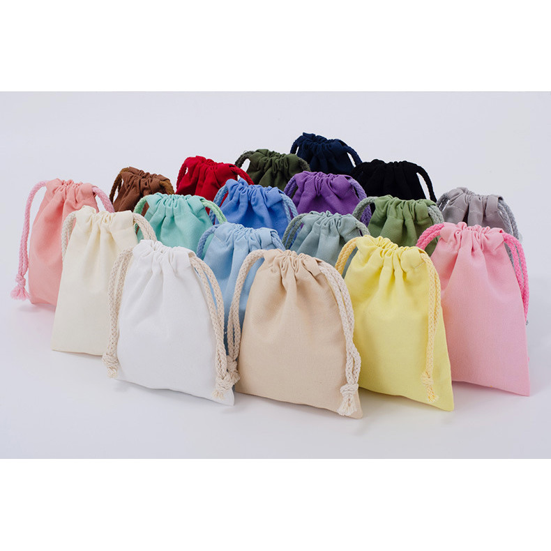 

10pcs Cotton Bags Gift Drawstring Pouch Gift Box Packaging Bags Jewelry Display Xmas Wedding Sack Diy Gift Linen Bags