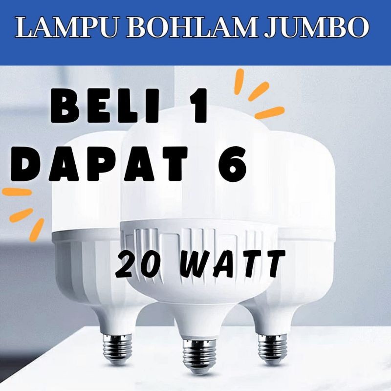 Promo Beli 1 Dapat 6 Lampu Led Jumbo 20W