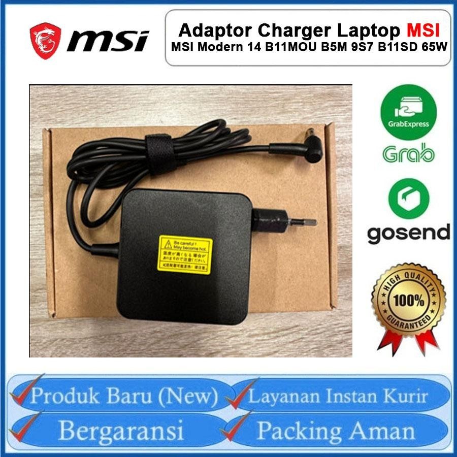 Charger Adaptor Laptop MSI Modern 14 B11MOU B5M 9S7 B11SD 65W ORI